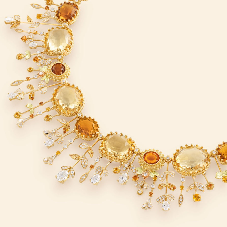 Jardin Pierreries Necklace Citrines