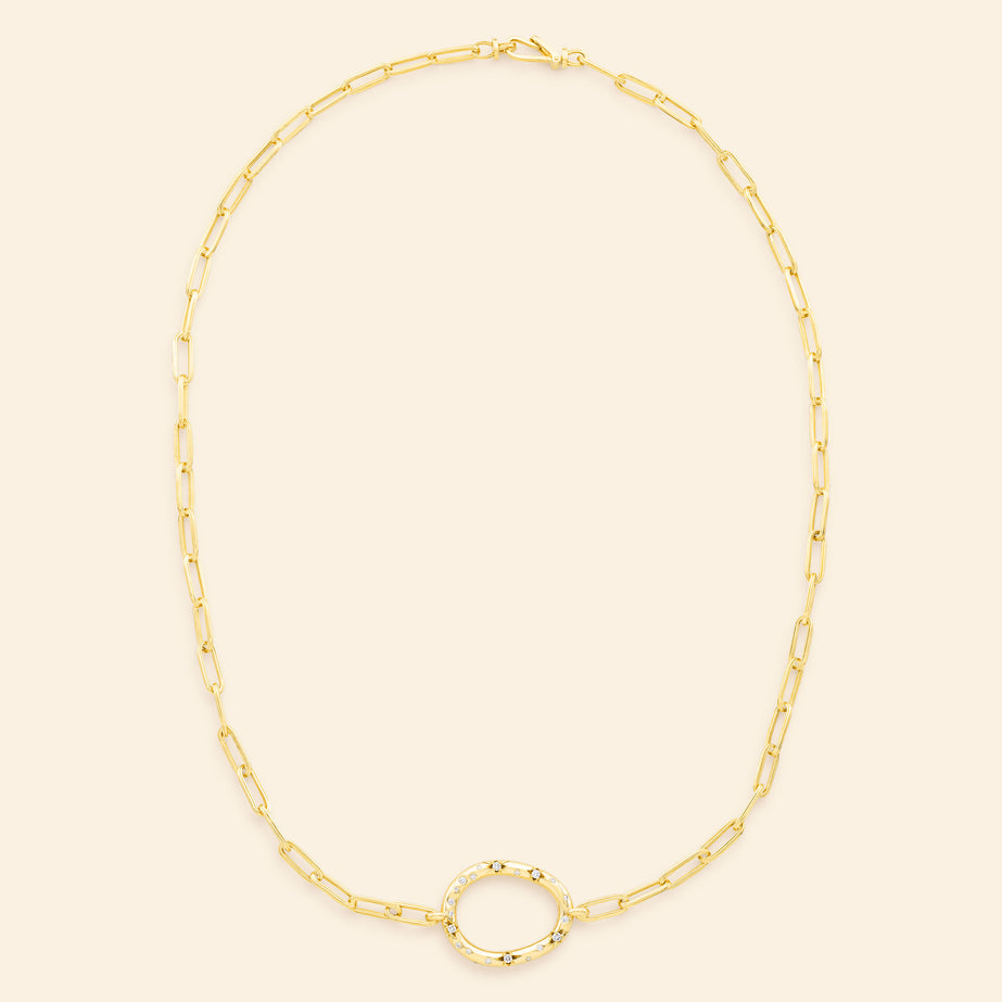 Collier Lien Or Mellerio cut Pavé