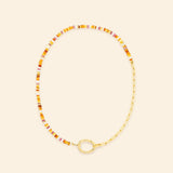 Collier joaillerie en or jaune avec pierres Mellerio