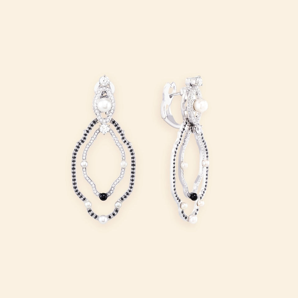 Madreperla Isola Belle Earrings S B&W