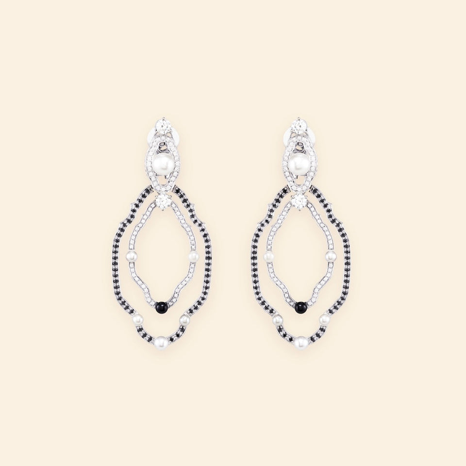 Madreperla Isola Belle Earrings S B&W
