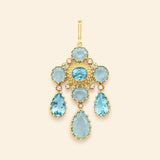 Médaille Talisman Pierreries Bleu