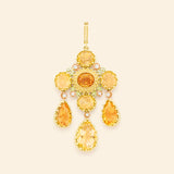 Médaille Talisman Pierreries Citrines