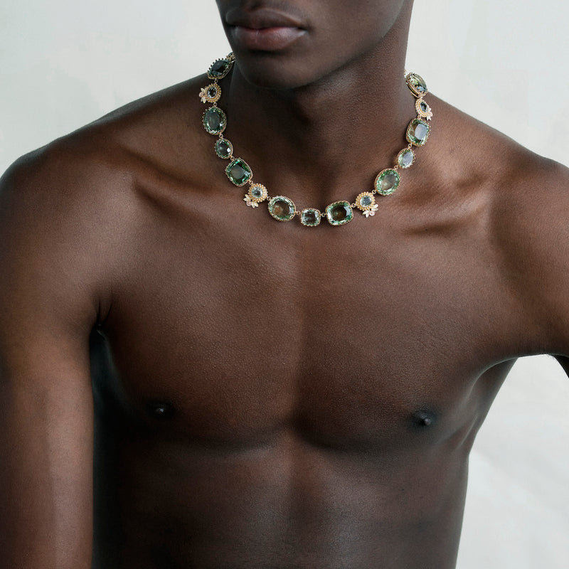Collier Pierreries Prasiolite
