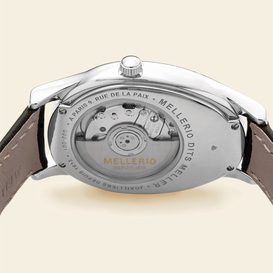 M Cut Watch - White gold with White Dial