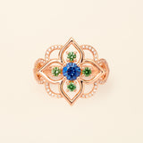Giardino Sapphire Ring Pink Gold Mellerio