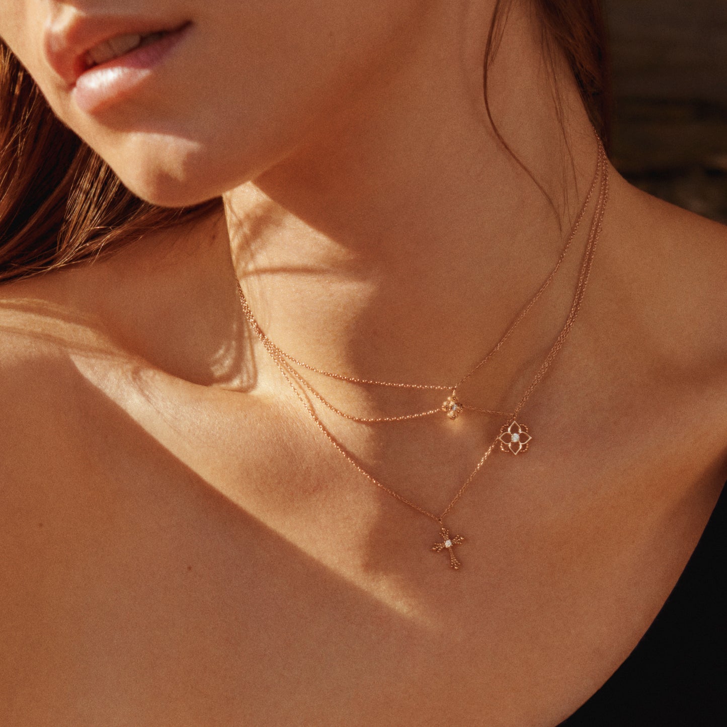 Mini Giardino Necklace Diamond Pink Gold Mellerio