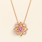 Collier Giardino Saphir rose