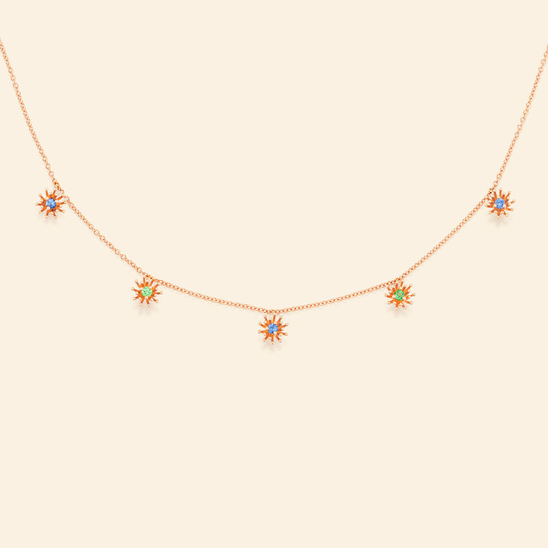 Cactus Bleu Necklace 5 Patterns Pink Gold Mellerio