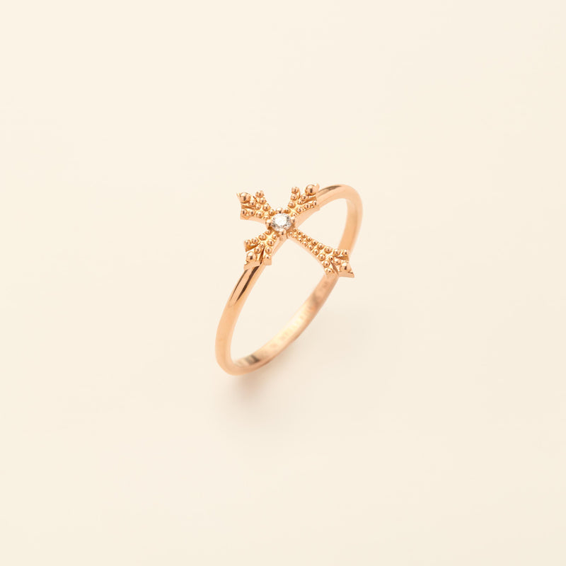 Maria Ring Diamond Pink Gold Mellerio