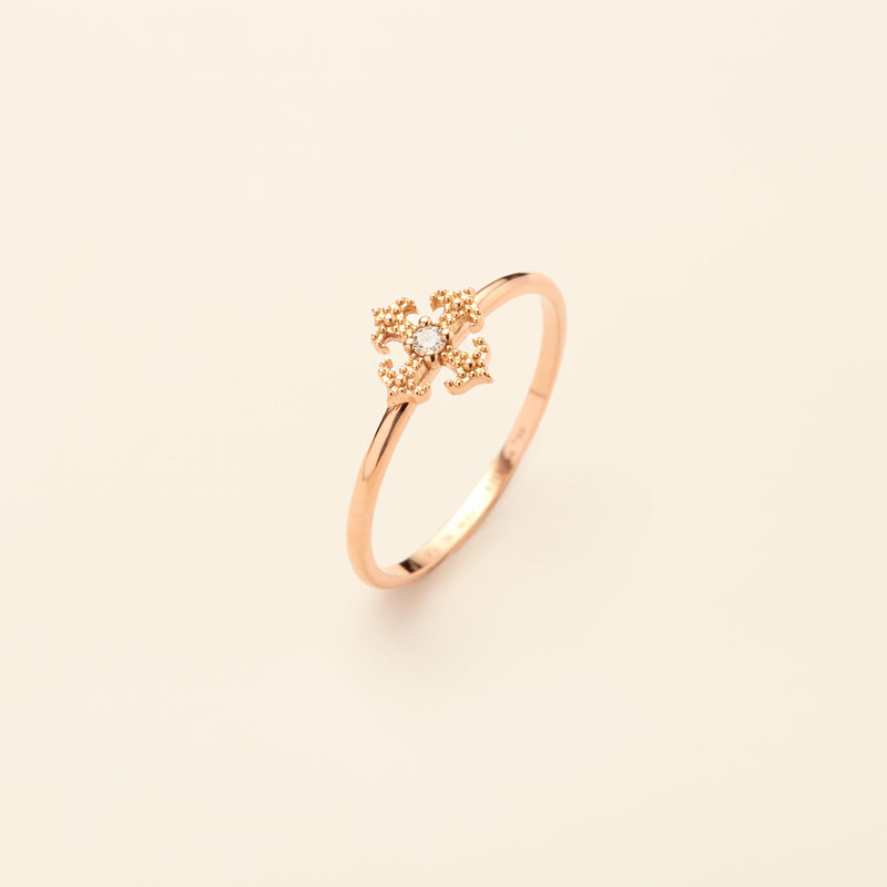 Pinta Ring Diamond Pink Gold Mellerio