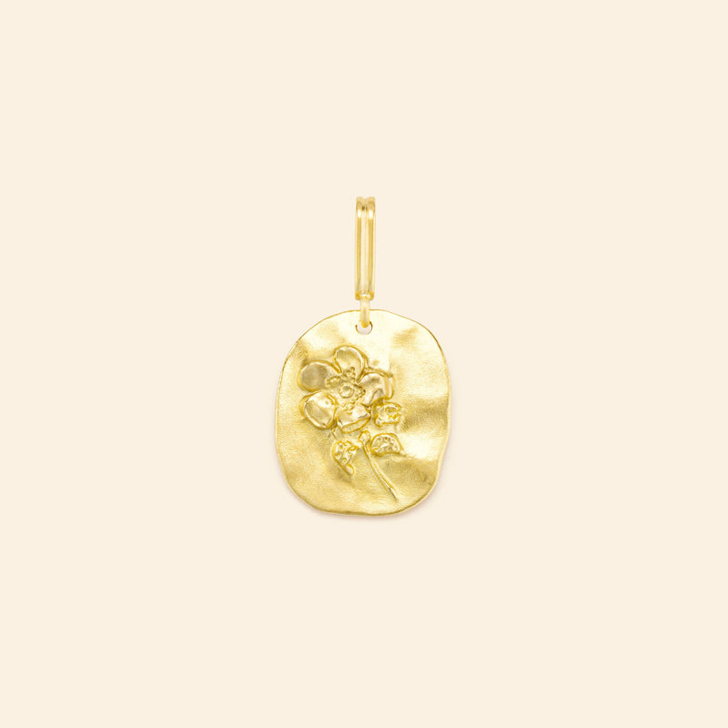 Wild Rose Medal Charm Yellow Gold Mellerio
