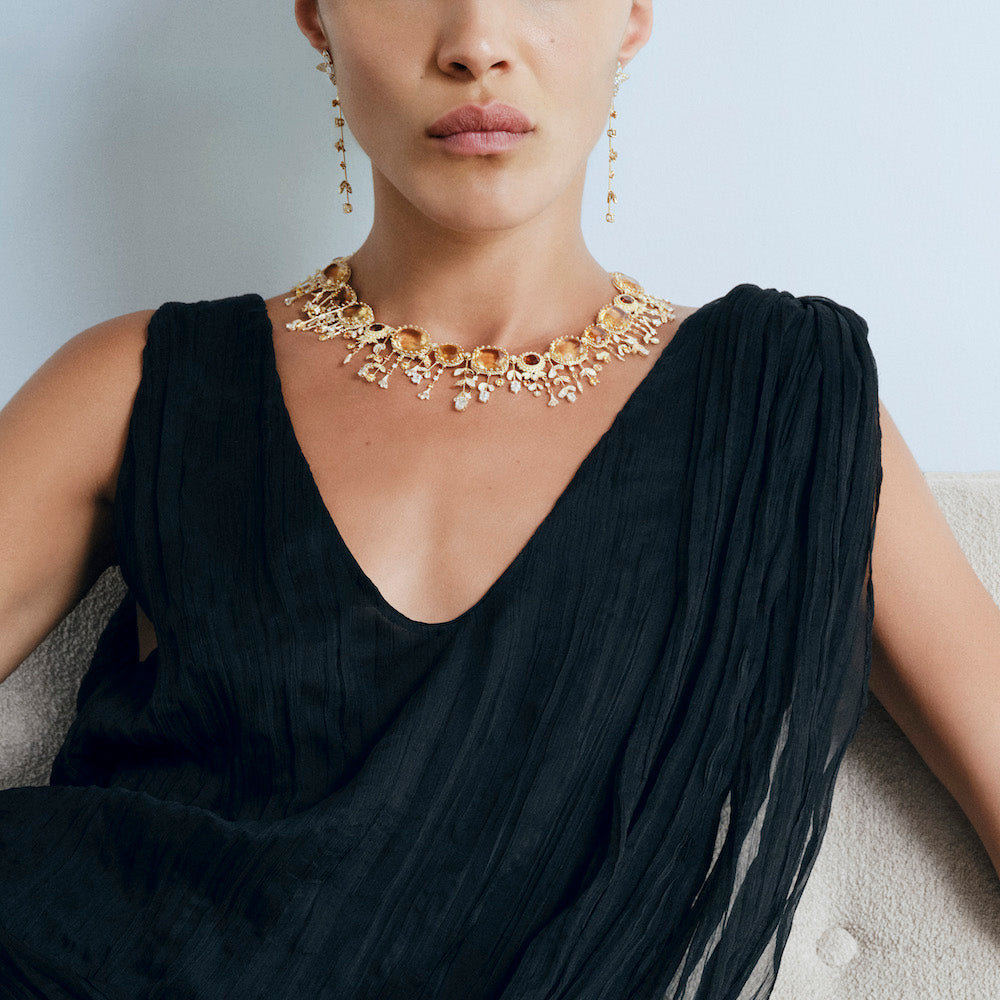 Collier Citrines Jardin Pierreries