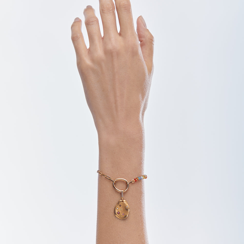 Yellow gold bracelet yellow gold medal Cabinet de Curiosités