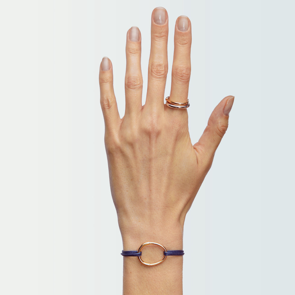 Riviera chasing band Yellow and white gold