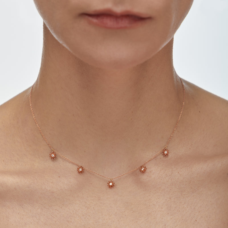 Cactus Bleu Necklace 5 Patterns Pink Gold Mellerio