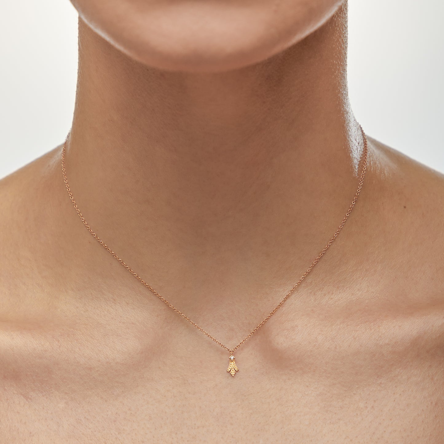 George Necklace Diamond Pink Gold Mellerio