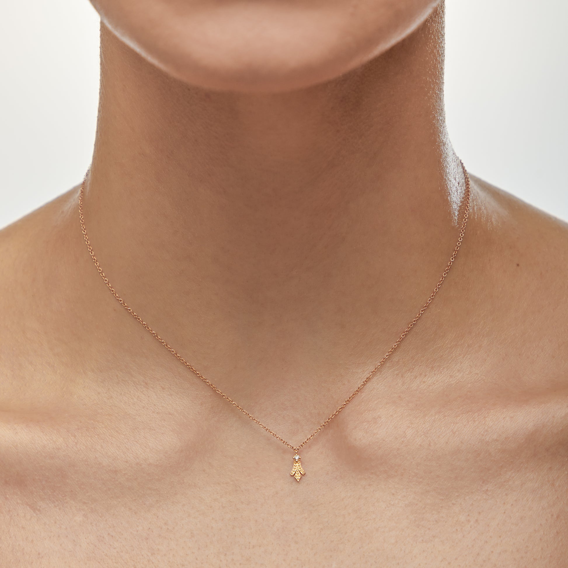 George Necklace Diamond Pink Gold Mellerio