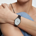 Montre M cut - Or jaune avec Cadran bleu marine