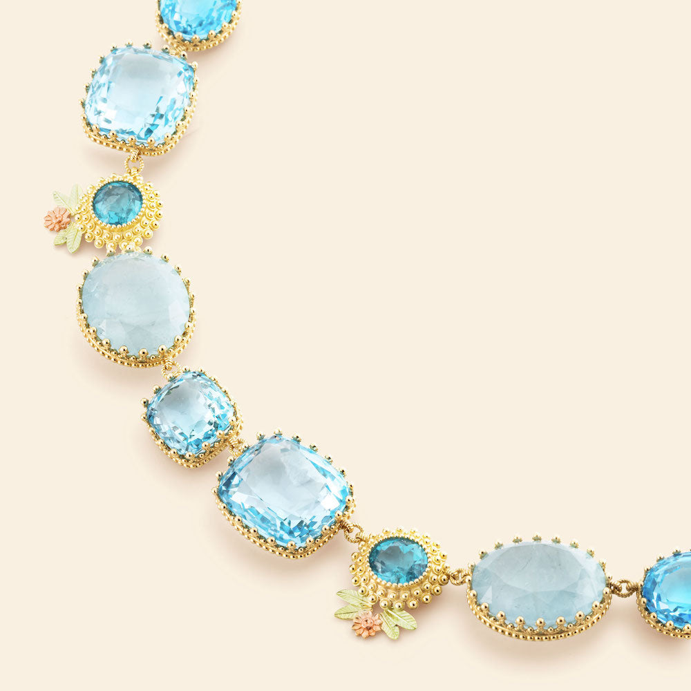 Mellerio high jewelry azure blue necklace
