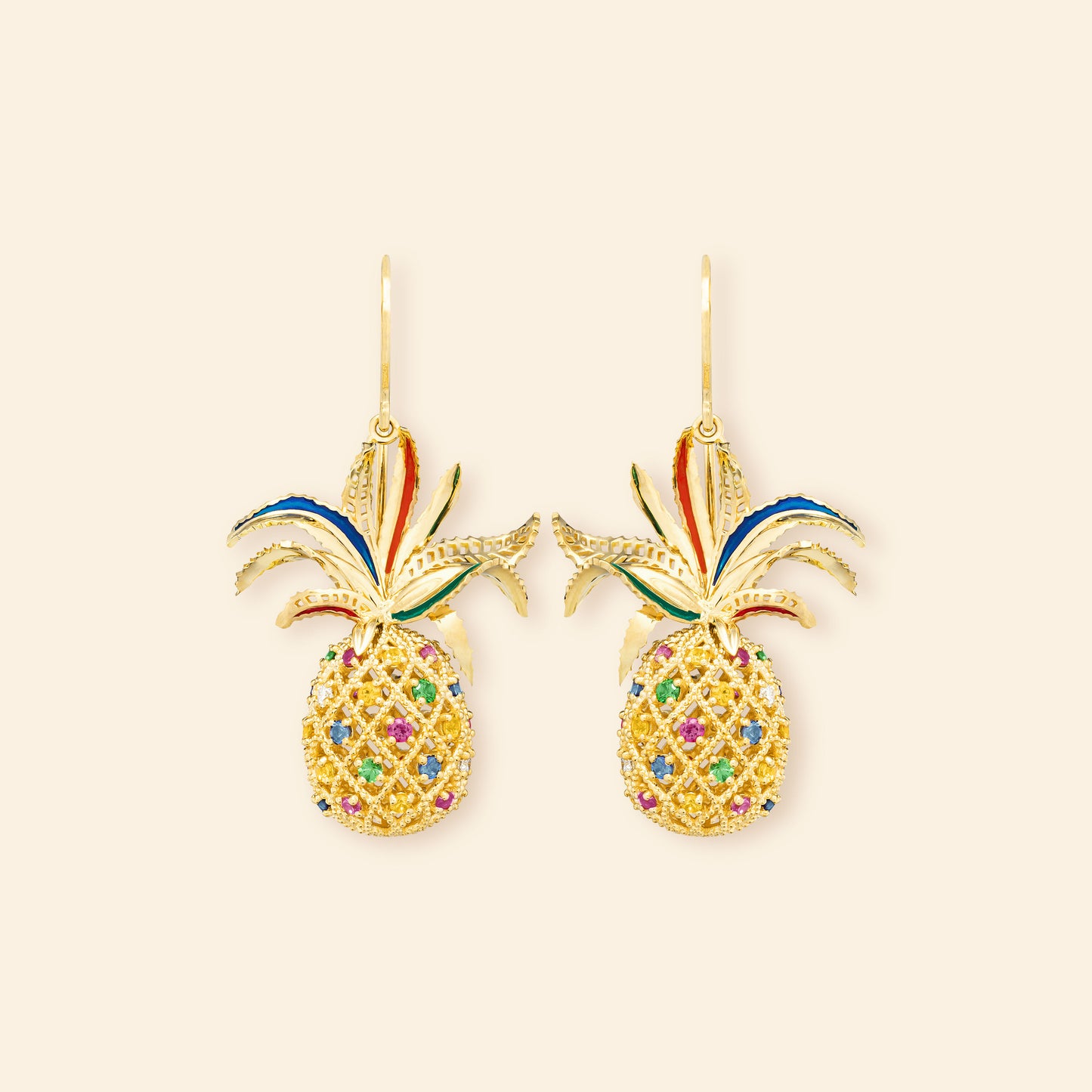 Boucles d'Oreilles Ananas