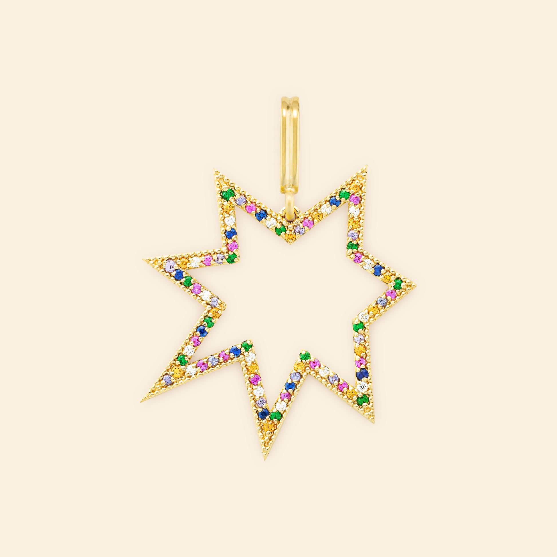 Médaille or jaune avec pavages Mellerio