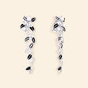 Foglio Earrings Black and White