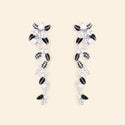 Foglio Earrings Black and White