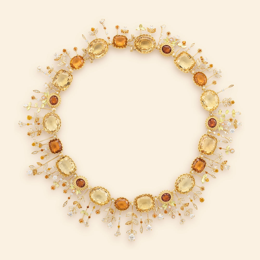 Collier Citrines Jardin Pierreries