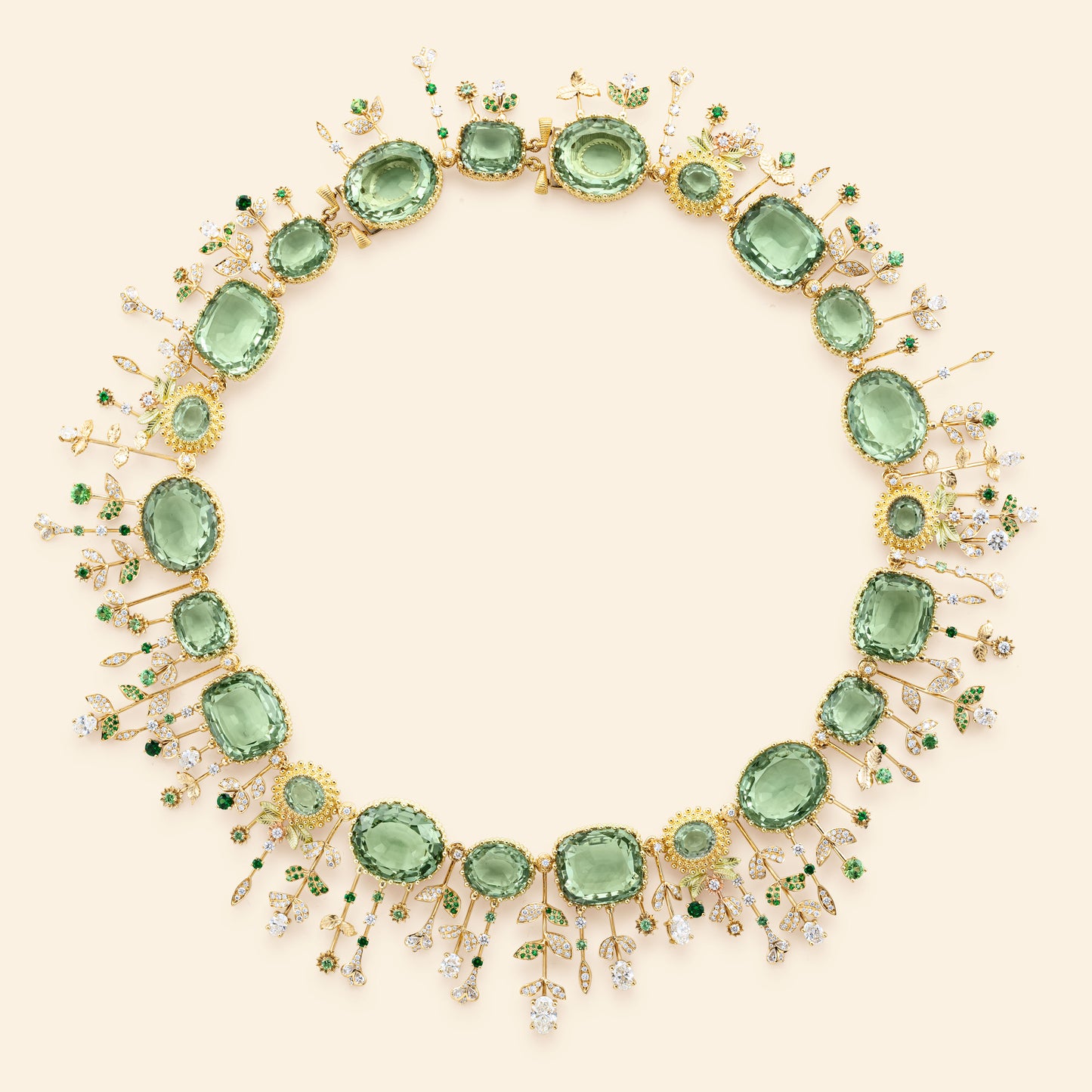 Jardin Pierreries Necklace Prasiolites
