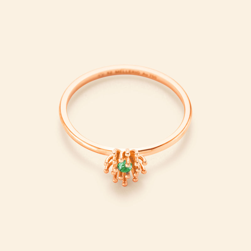 Le Petit Cactus Vert Ring SM Pink Gold