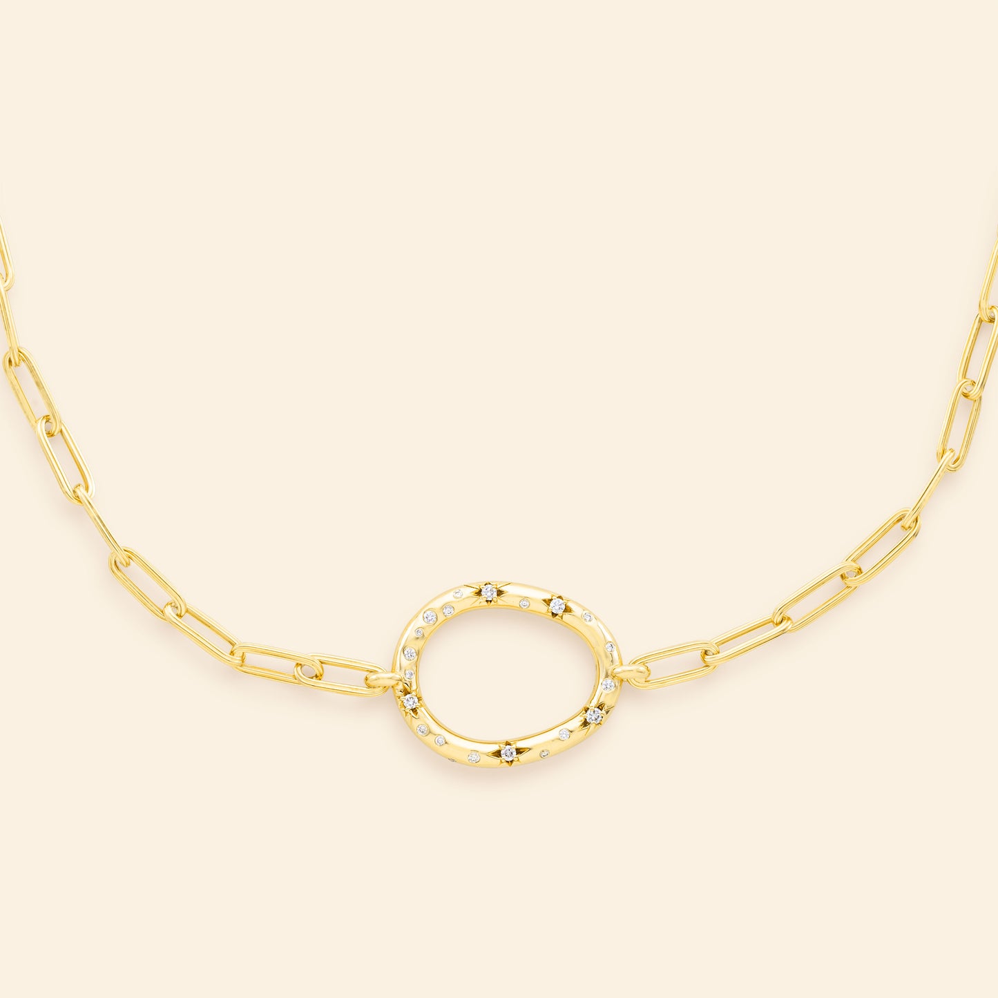 Collier Lien Or Mellerio cut Pavé