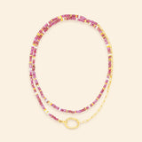Collier en or jaune avec pierres roses Mellerio