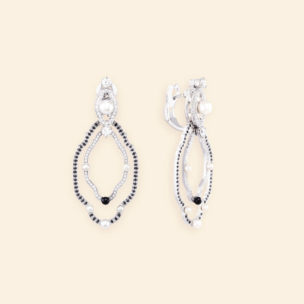 Boucles d'oreilles S Madreperla Isola Bella B&W