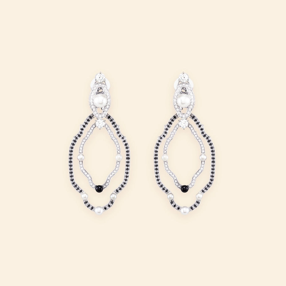 Madreperla Isola Belle Earrings S B&W