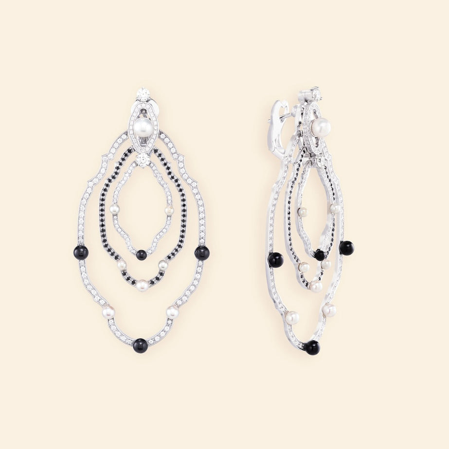 Madreperla Isola Bella Earrings M B&W