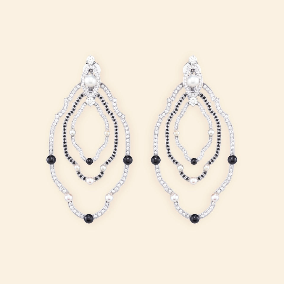 Madreperla Isola Belle Earrings S B&W