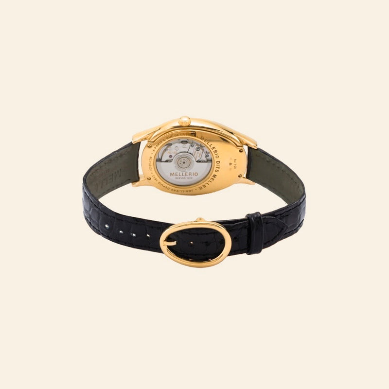 Mini M cut Paved Watch - Black Dial