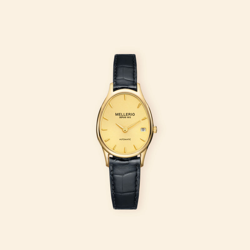 Mini M Cut Watch - Gold-effect Dial