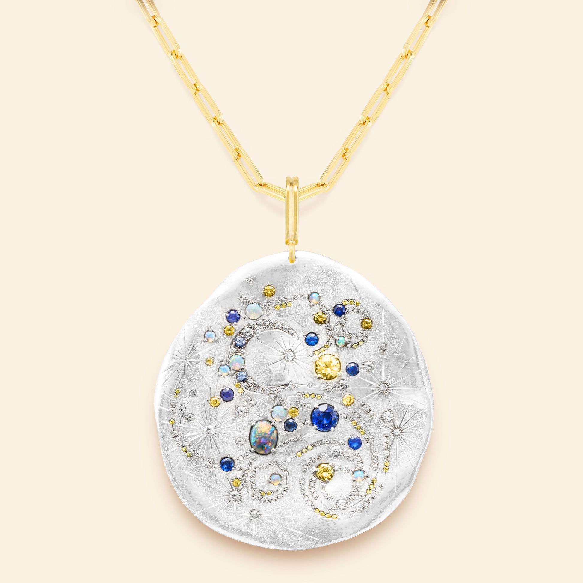 Talisman or blanc haute joaillerie Mellerio