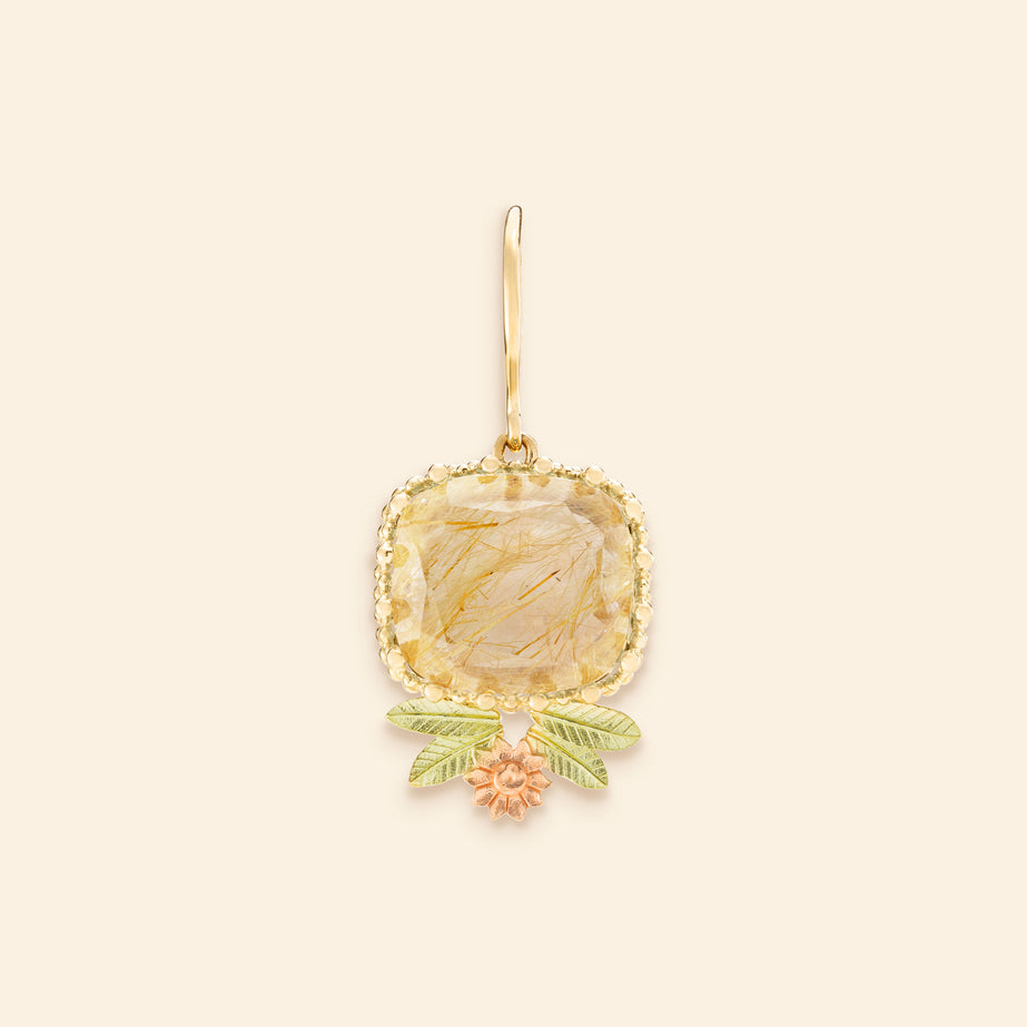 Boucle d'oreilles or jaune joaillerie Mellerio