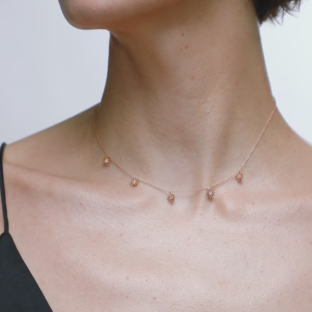 Cactus Bleu Necklace 5 Patterns Pink Gold Mellerio