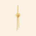 boucle d'oreille or jaune pendante avec diamants Mellerio