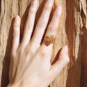 Le petit Cactus Vanille Ring 3 Patterns Diamond Green gold