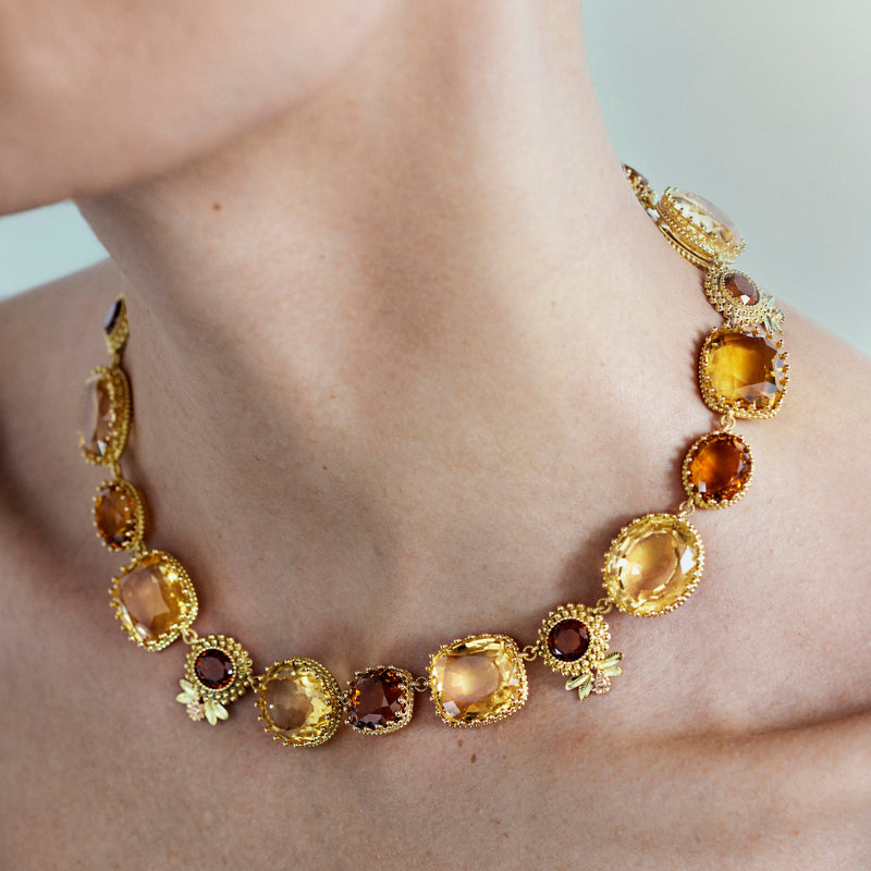 Collier Pierreries Citrine