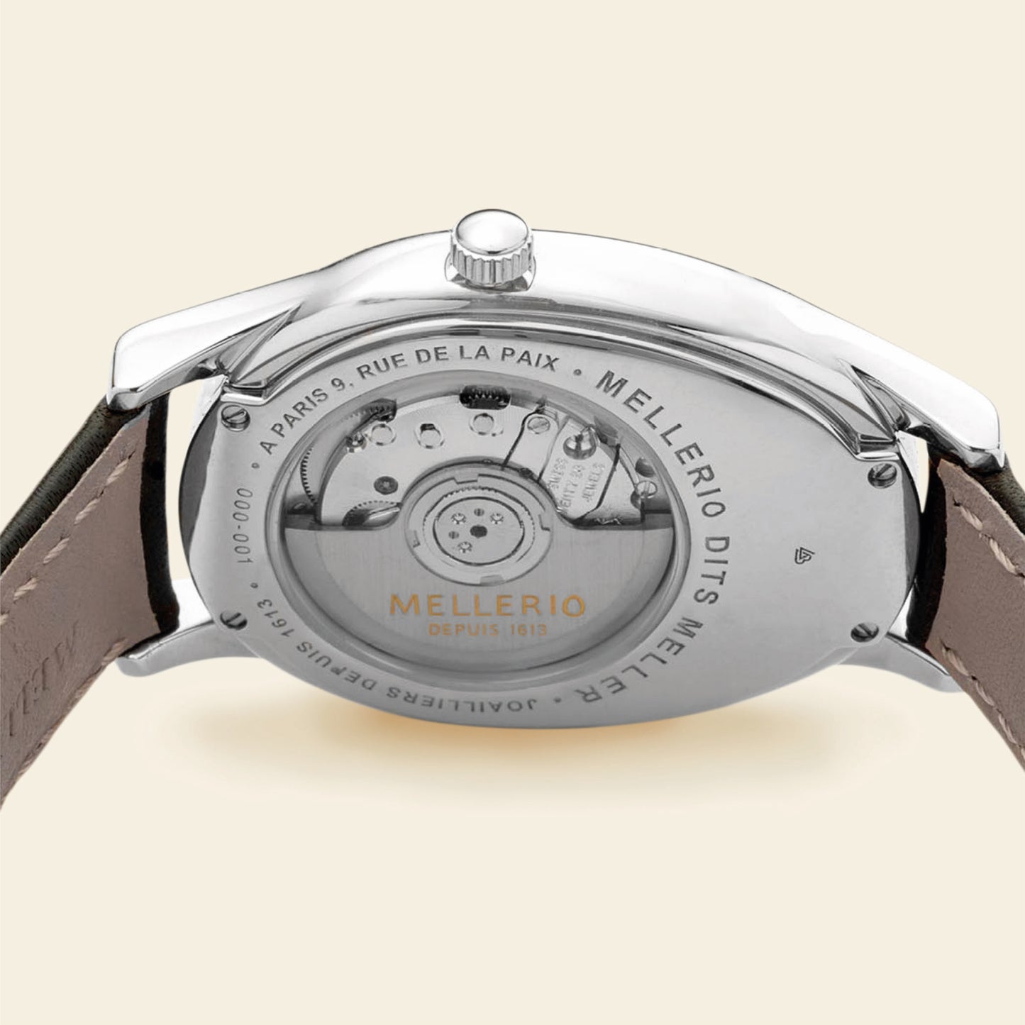 Montre M cut - Or Blanc avec Cadran Argenté