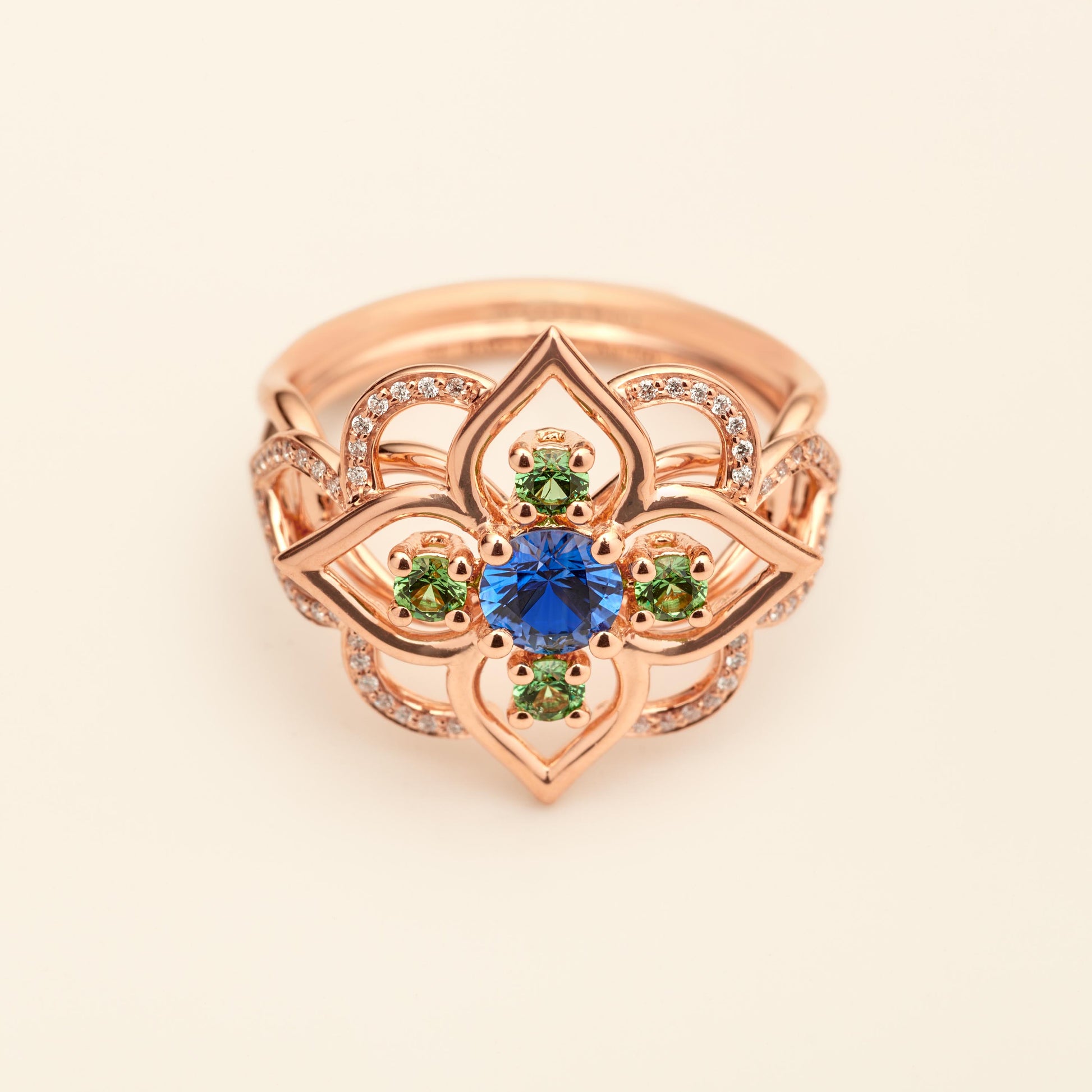 Giardino Sapphire Ring Pink Gold Mellerio