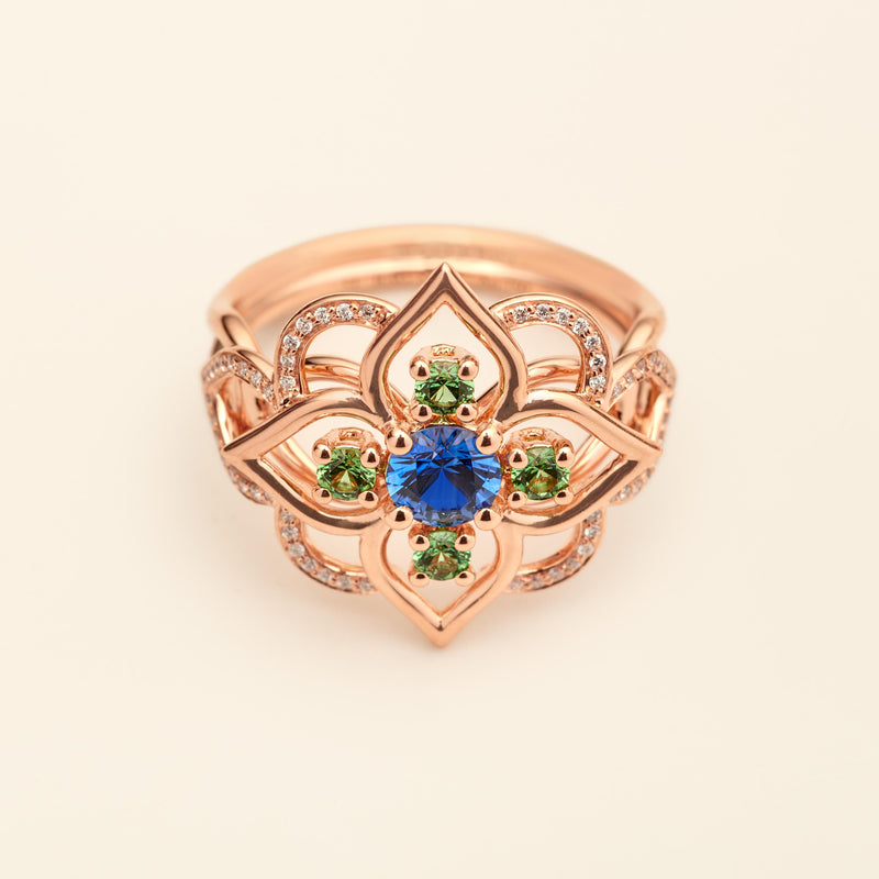 Giardino Sapphire Ring Pink Gold Mellerio