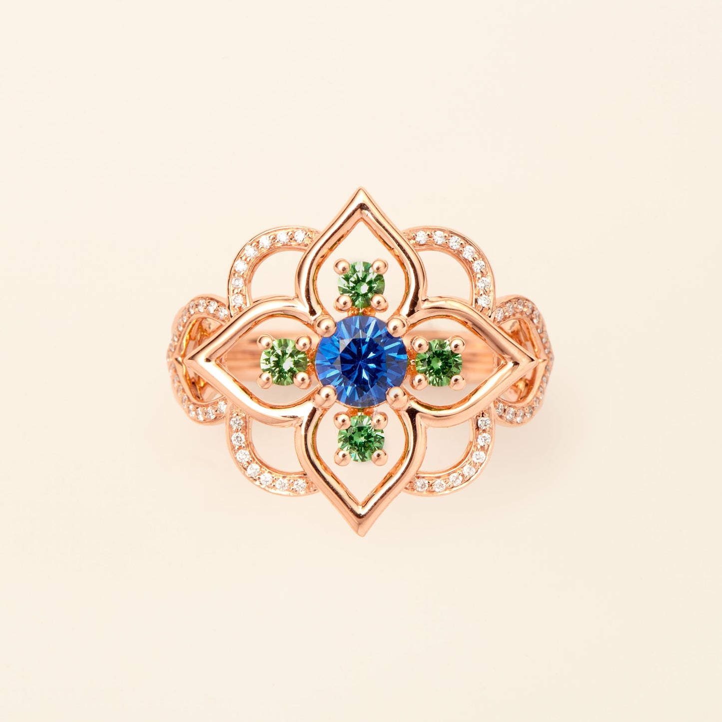 Giardino Sapphire Ring Pink Gold Mellerio