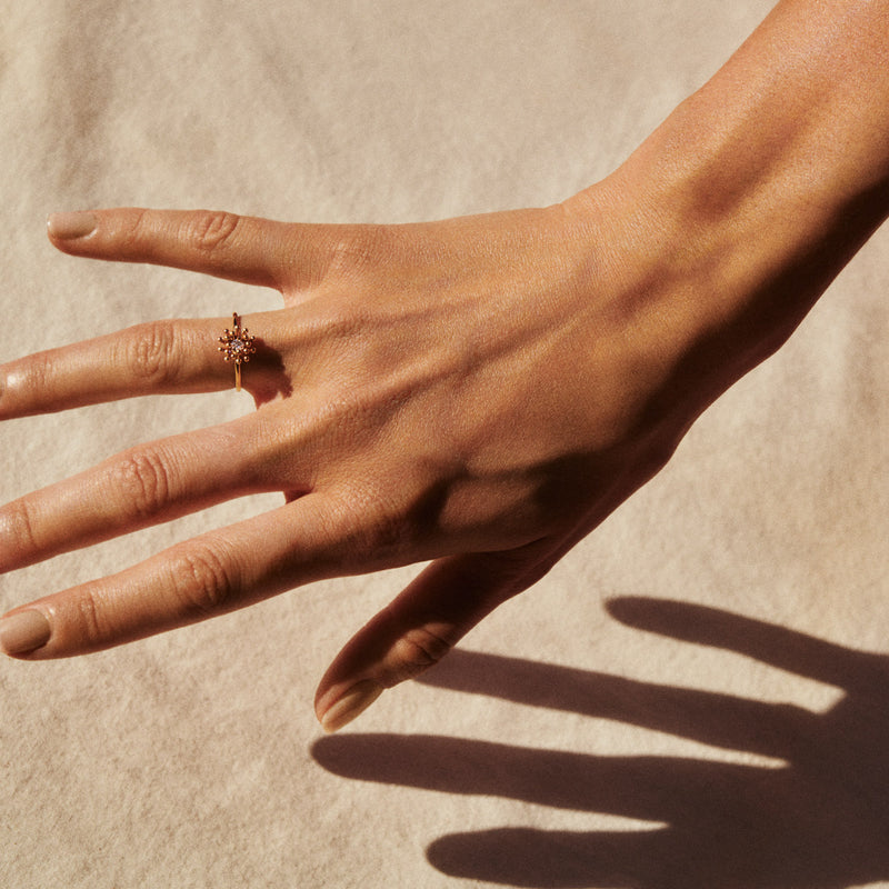 Cactus Vanille ring Diamond Pink Gold Mellerio